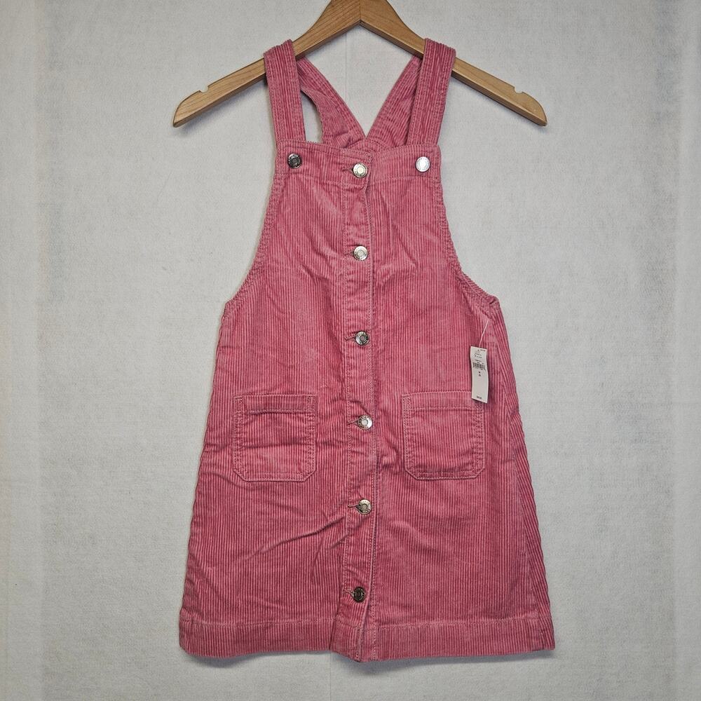 NWT Gap Kids Pink Mauve Corduroy Overall Dress Size Medium (8) New With Tags